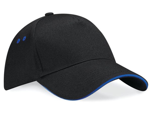 ULTIMATE 5 PANEL CAP SANDWICH PEAK Black / Royal BEECHFIELD