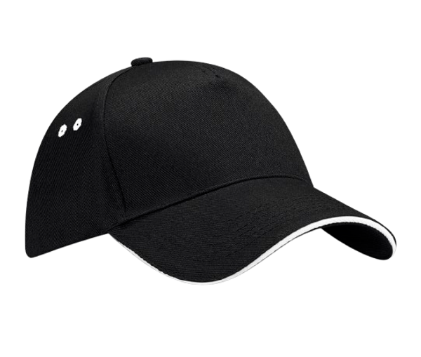 ULTIMATE 5 PANEL CAP SANDWICH PEAK Black / White BEECHFIELD