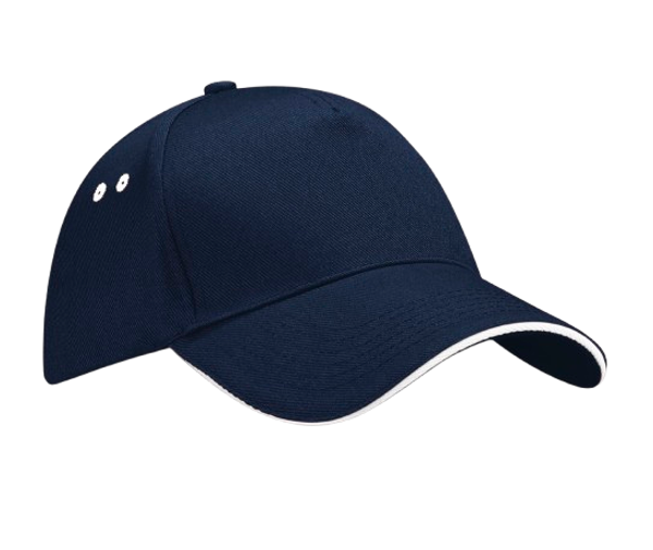 ULTIMATE 5 PANEL CAP SANDWICH PEAK French Navy / White BEECHFIELD