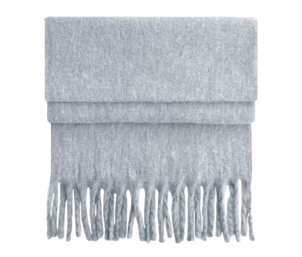 FLUFFY SCARF Heather Grey BEECHFIELD