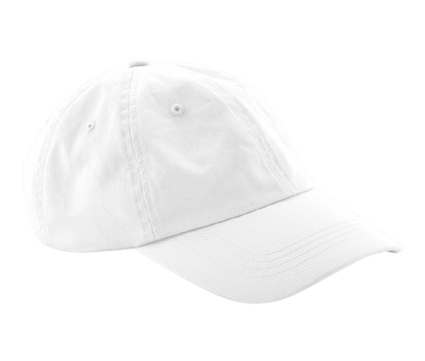 LOW PROFILE 6 PANEL DAD CAP White BEECHFIELD