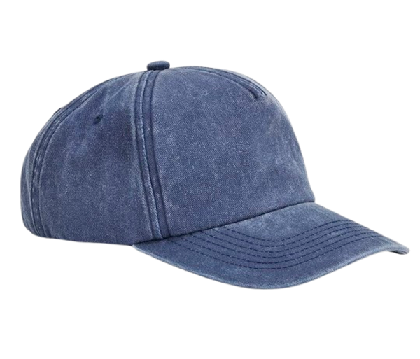 RELAXED 5 PANEL VINTAGE CAP Vintage Denim Beechfield