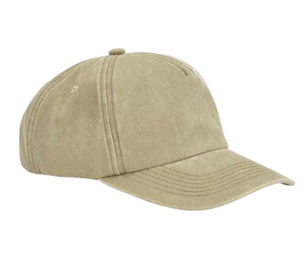 RELAXED 5 PANEL VINTAGE CAP Vintage Stone Beechfield
