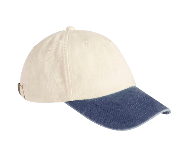 CONTRAST PEAK LOW PROFILE VINTAGE CAP Natural / Vintage Denim BEECHFIELD