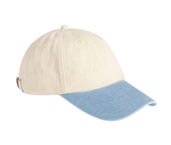 CONTRAST PEAK LOW PROFILE VINTAGE CAP Natural / Vintage Light Blue BEECHFIELD