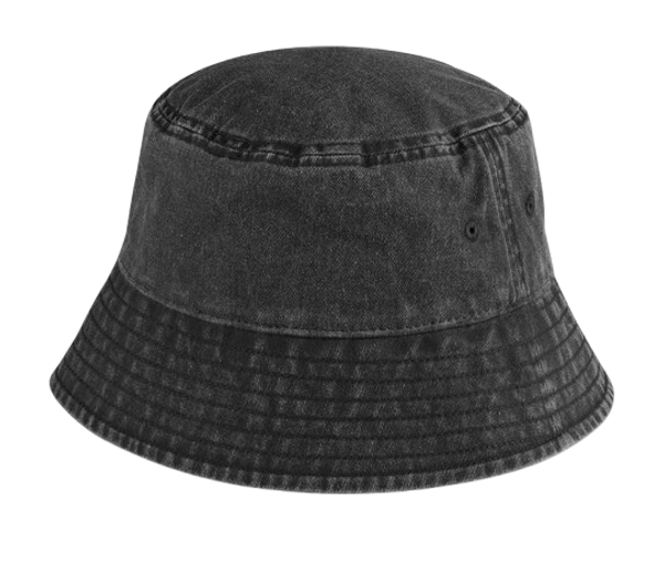 VINTAGE BUCKET HAT Vintage Black BEECHFIELD