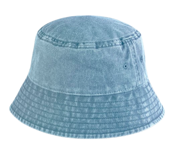JUNIOR VINTAGE BUCKET HAT Vintage Light Blue BEECHFIELD