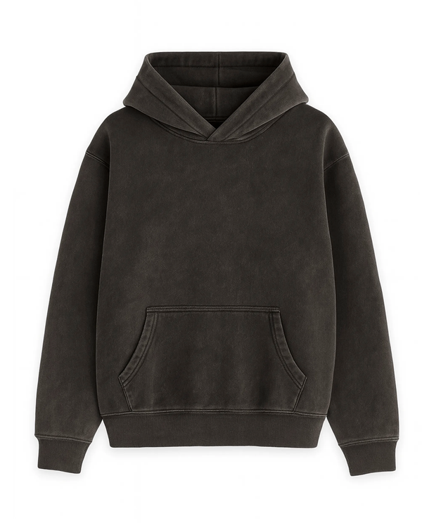 HUDSON VINTAGE HOODIE Black Coffee OLTEX