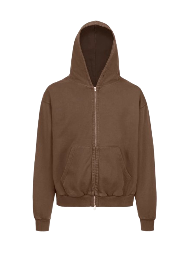 Oversized Zipped Hoodie Vintage Brown GRAMMA