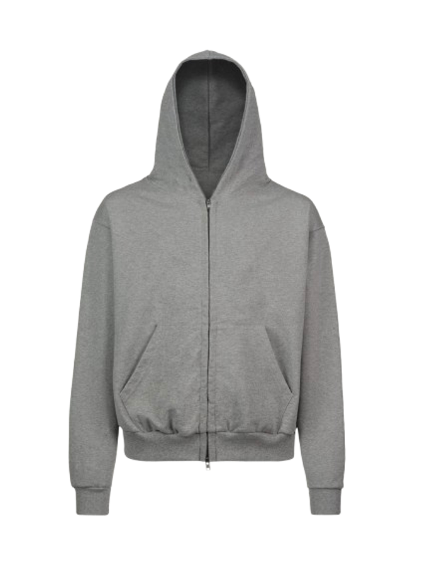 Oversized Zipped Hoodie Grey Marl GRAMMA