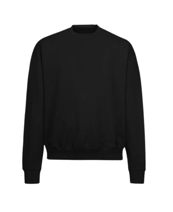 ULTRA-HEAVYWEIGHT OVERSIZE CREWNECK SWEATER Black GRAMMA