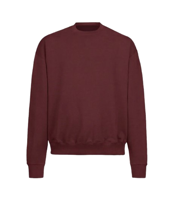 ULTRA-HEAVYWEIGHT OVERSIZE CREWNECK SWEATER Burgundy GRAMMA