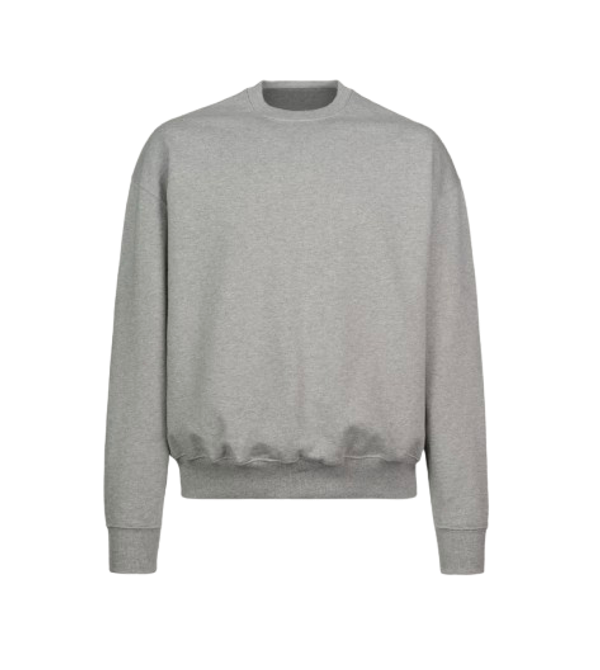 ULTRA-HEAVYWEIGHT OVERSIZE CREWNECK SWEATER Grey Marl GRAMMA
