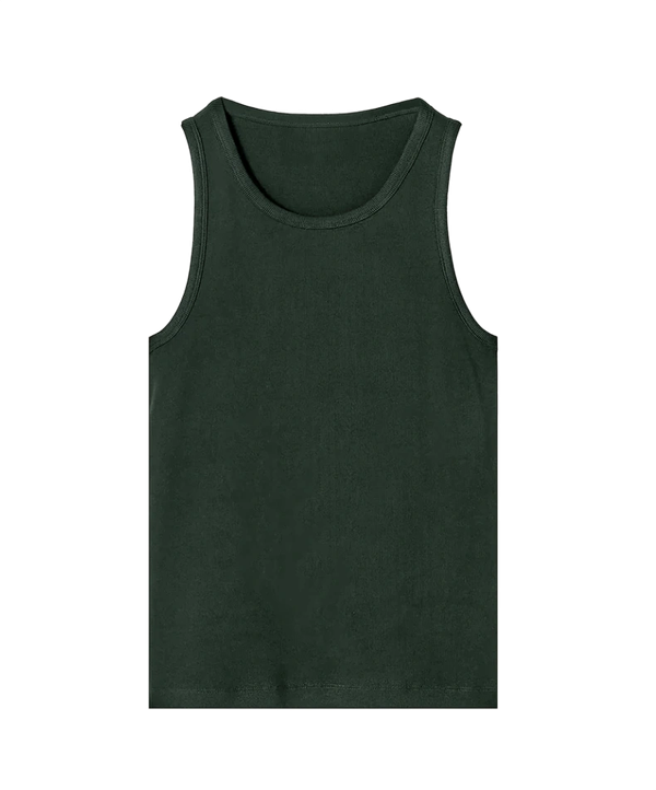ULTRA LUXURY SLIM RIBBED TANK Wild Green GRAMMA