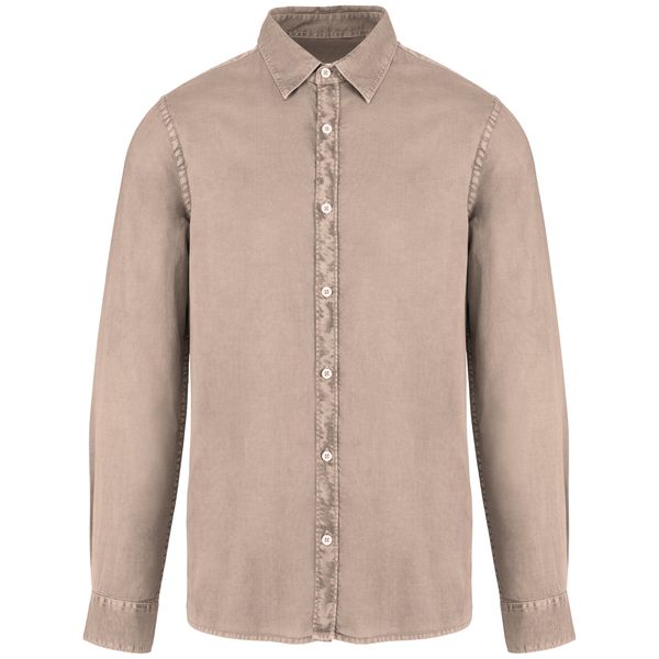 Chemise délavée en coton twill homme - 135g Washed Linen Native Spirit