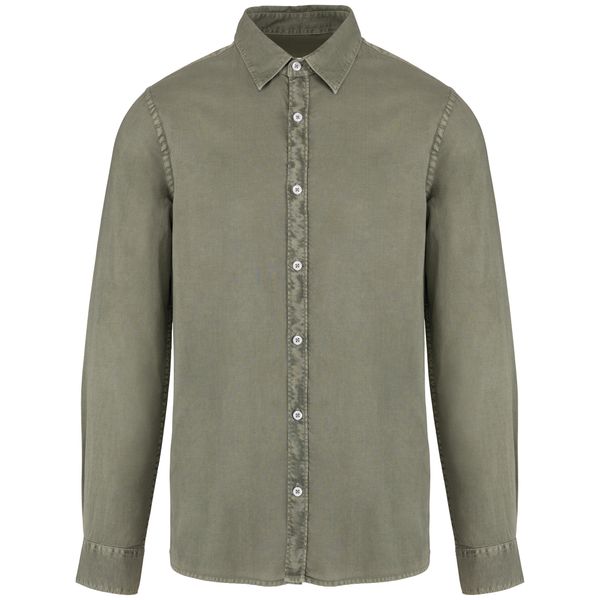Chemise délavée en coton twill homme - 135g Washed Pale Khaki Native Spirit