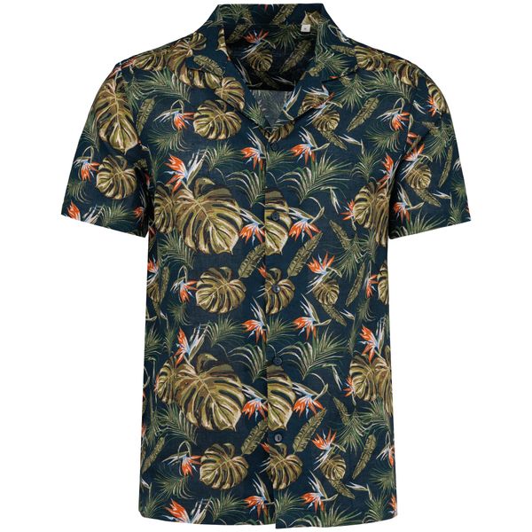Chemise imprimé hawaïen homme Navy Paradise Bird Native Spirit