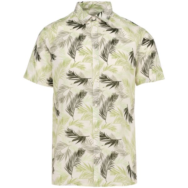 Chemise imprimé côtier homme Ivory Palm Leaves Native Spirit