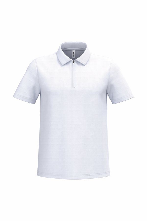 Polo de sport col 1/4 zip homme White PROACT