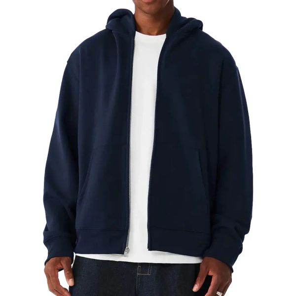 Sweat à capuche unisexe lourd à zip Navy Bella&Canvas