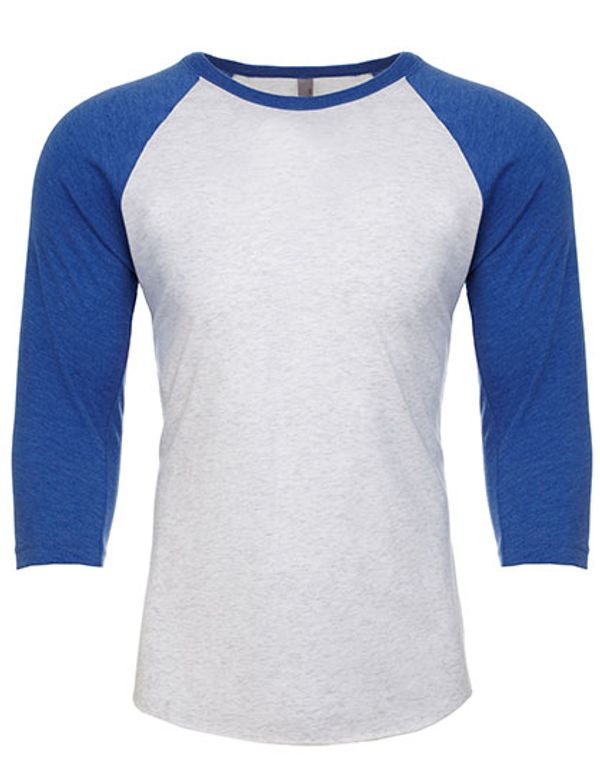 couleur Heather White (Tri-Blend) / Vintage Royal (Tri-Blend)