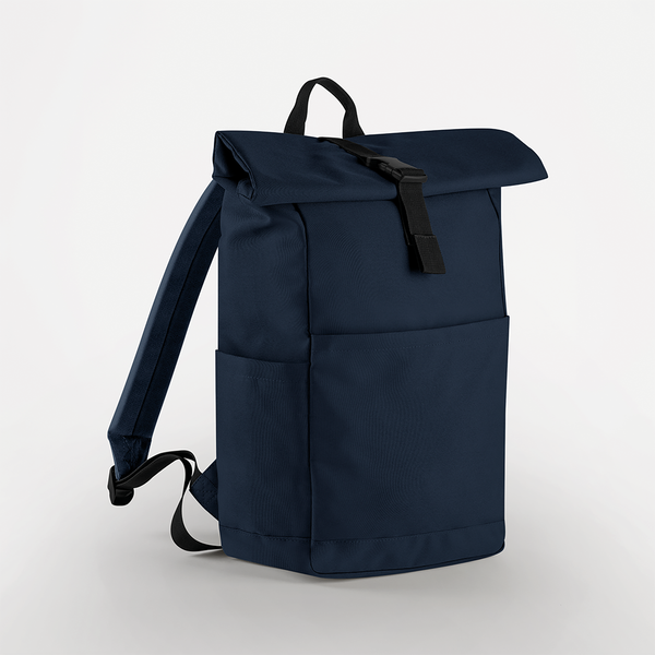 Sac à dos Roll Top recyclé Navy BagBase®