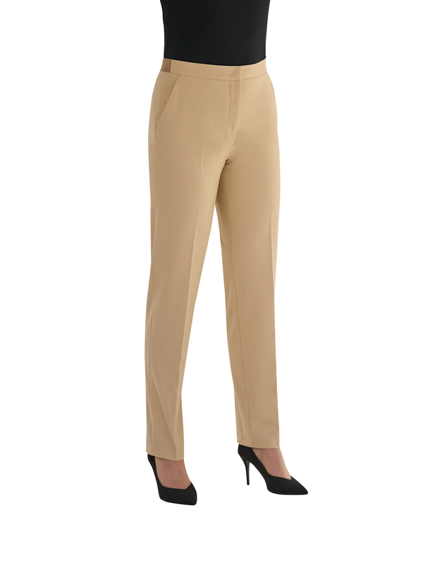 Pantalon femme Eleanor coupe slim Sand BROOK TAVERNER