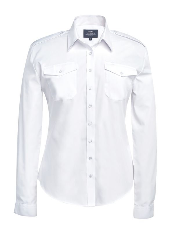 Chemise Pilote femme manches longues White BROOK TAVERNER