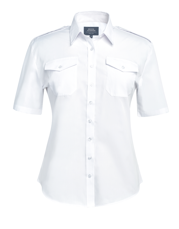 Chemise Pilote femme manches courtes White BROOK TAVERNER