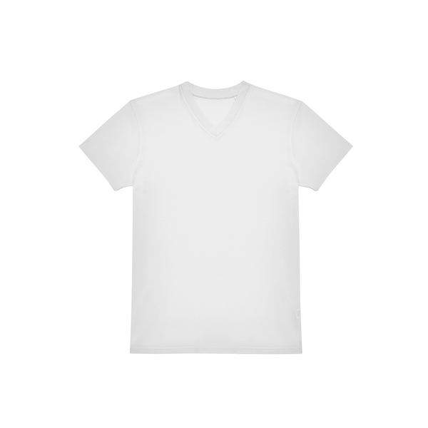 T-shirt col V #150 White B&C