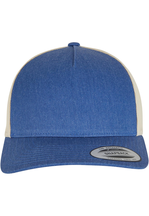 Casquette trucker retro bicolore BLUE / BEIGE FLEXFIT