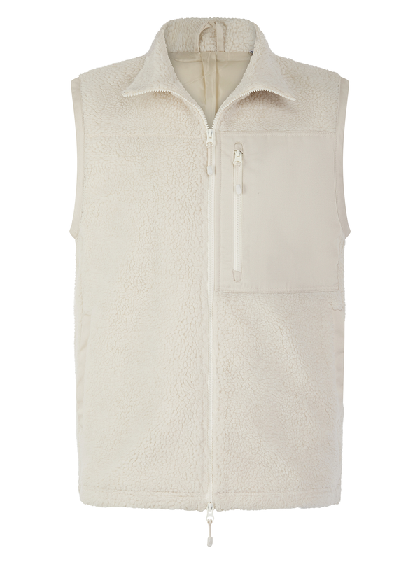 Gilet sherpa recyclé Natural Front Row
