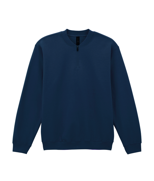 Sweat-shirt en molleton 1/4 zip Navy Gildan