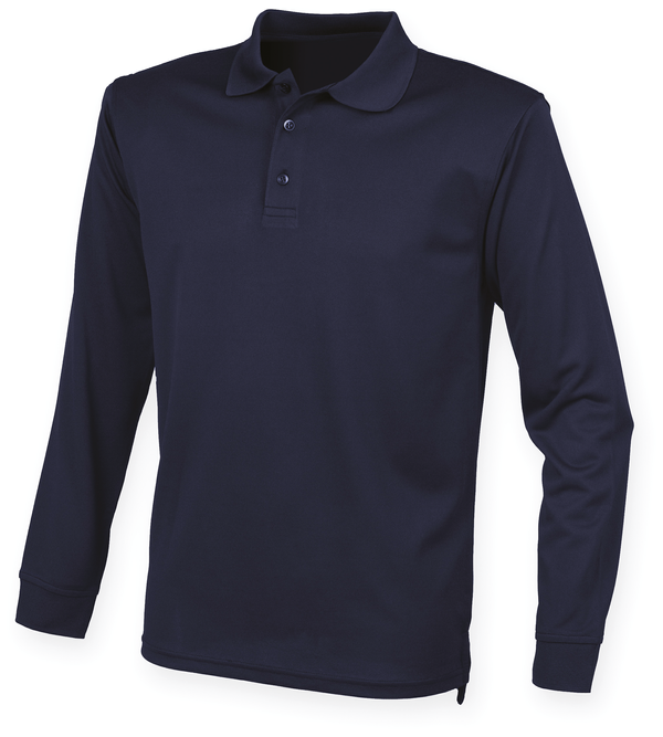Polo Cool Plus Manches longues Unisexe Navy Henbury