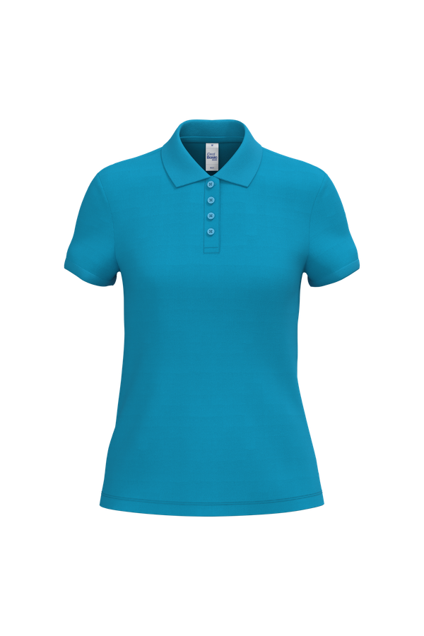 Polo piqué femme Ideal Atoll Blue iDeal Basic Brand