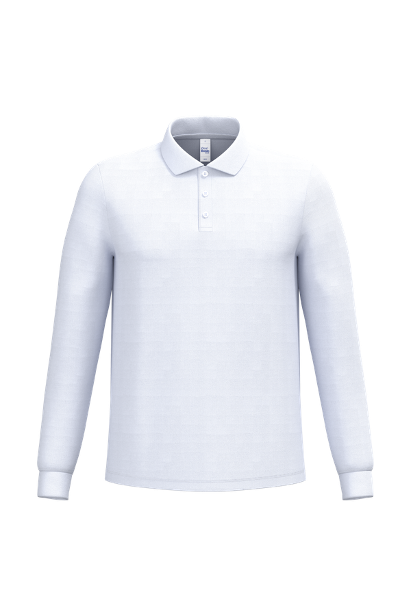 Polo piqué LSL homme Ideal White iDeal Basic Brand