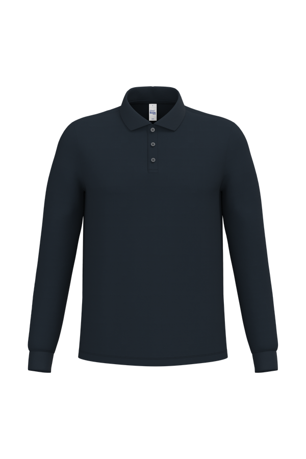 Polo piqué LSL homme Ideal Navy iDeal Basic Brand