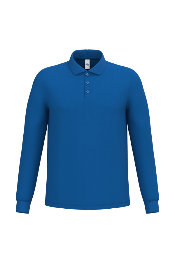 Polo piqué LSL homme Ideal Royal Blue iDeal Basic Brand