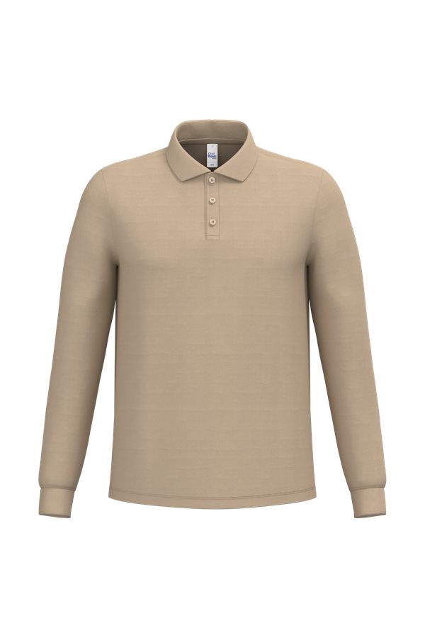 Polo piqué LSL homme Ideal Sand iDeal Basic Brand