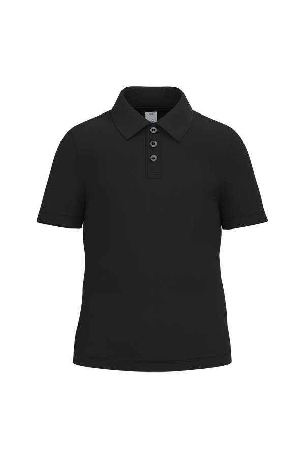 Polo piqué enfant Ideal Black iDeal Basic Brand