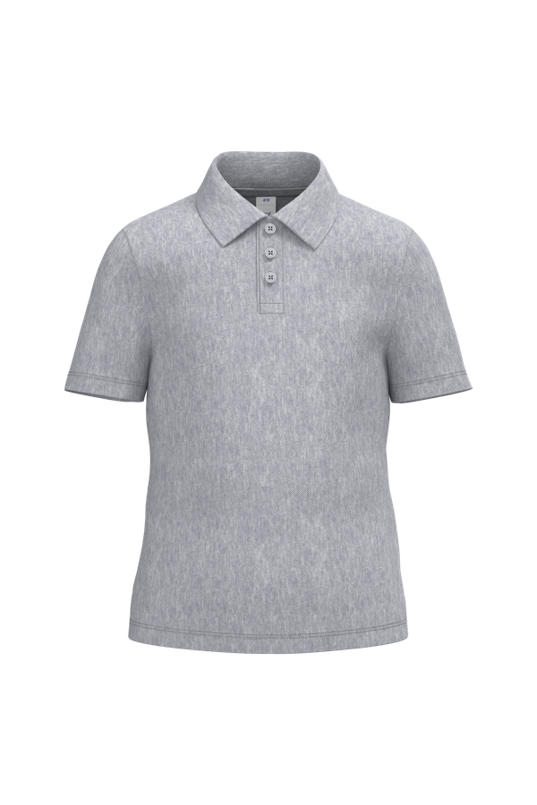 Polo piqué enfant Ideal Oxford Grey iDeal Basic Brand