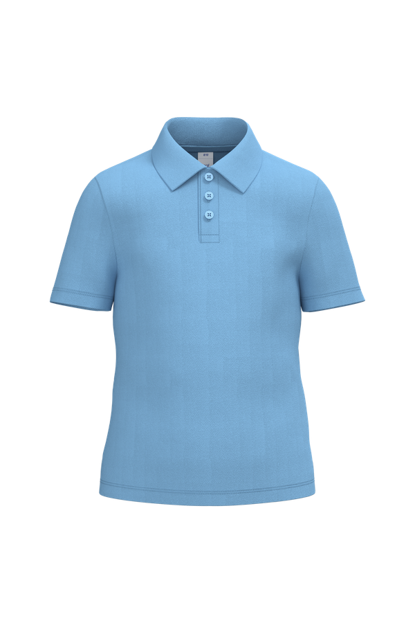 Polo piqué enfant Ideal Sky Blue iDeal Basic Brand