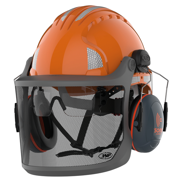 Casque forestier EVOGuard™ M3 avec coquilles Sonis Compact Orange JSP