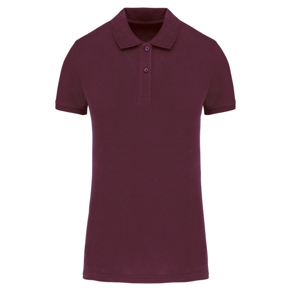 Polo piqué Bio180 femme Wine Kariban
