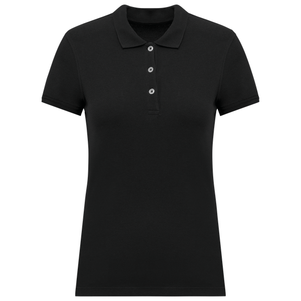 Polo piqué manches courtes femme Black Kariban