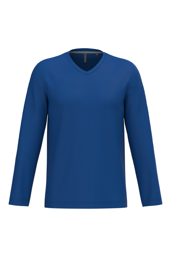 T-shirt col V manches longues Royal Blue Kariban