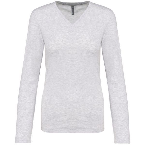 T-shirt col V manches longues femme Royal Blue Kariban