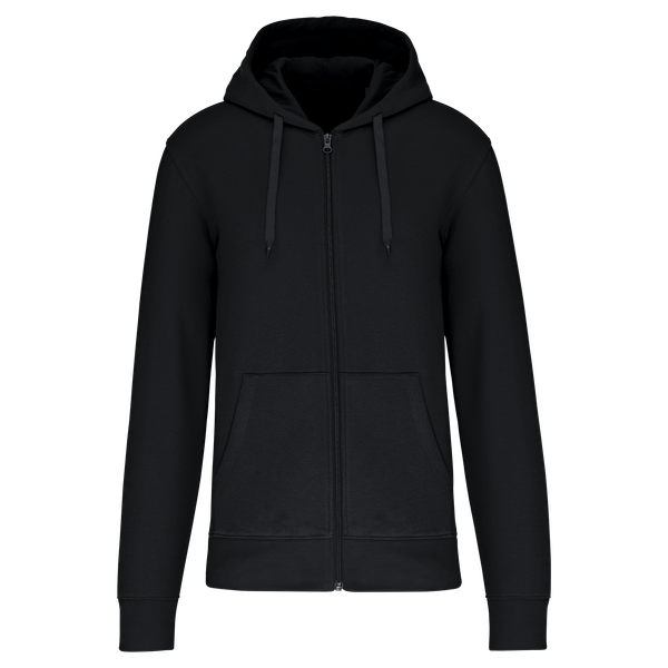 Sweat-shirt écoresponsable zippé à capuche homme Black Kariban