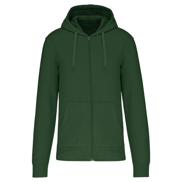 Sweat-shirt écoresponsable zippé à capuche homme Forest Green Kariban