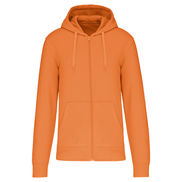 Sweat-shirt écoresponsable zippé à capuche homme Light Orange Kariban